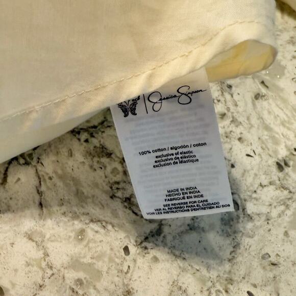 Jessica Simpson Blouse Women’s Plus Size 3X Ivory Top 100% Cotton Loose Woven - Picture 9 of 14